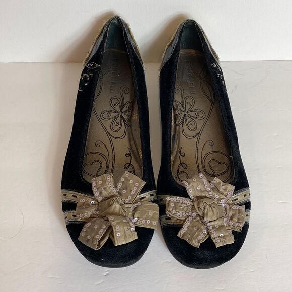 Bobbi Blu Katie flats with bows and sequins size 7 M - Picture 1 of 10